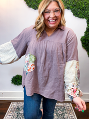 Pressed Petals Patchwork Tunic by Easel