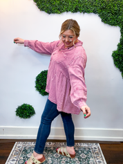 Rosey Days Gauze Button Down by Easel