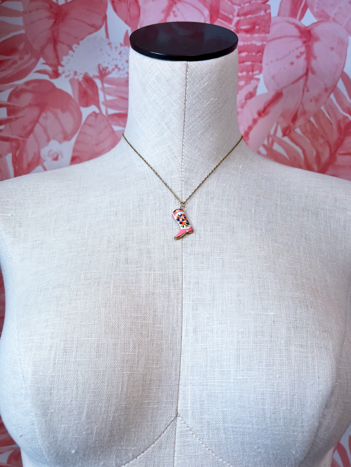 Stainless Steel Tarnish Free Handmade Ceramic Necklace - Boot *Final Sale*