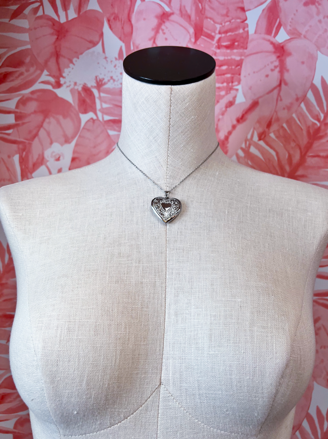 Stainless Steel Tarnish Free Locket Heart Necklace in Silver *Final Sale*