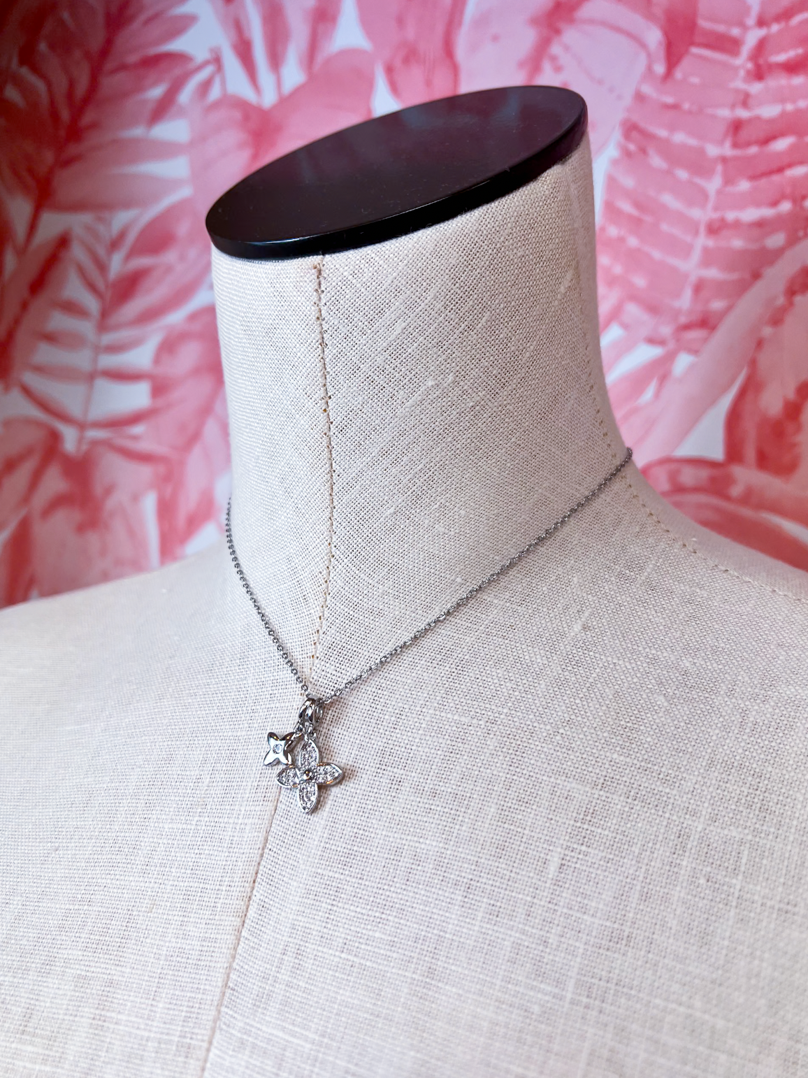 Stainless Steel Tarnish Free Star & Cross Necklace in Silver *Final Sale*