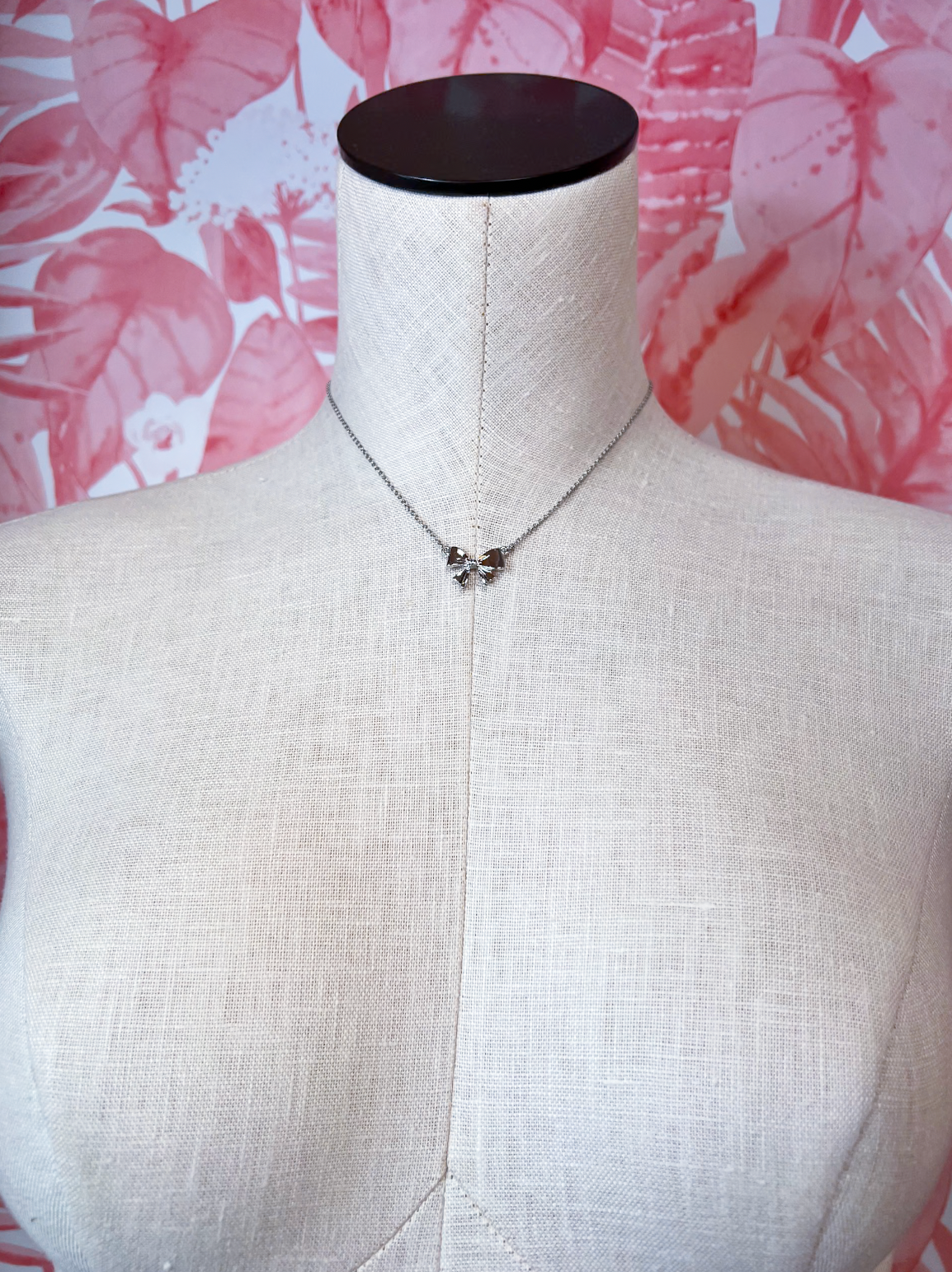 Mini Bow Ribbon Necklace in Gold *Final Sale*