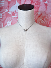 Mini Bow Ribbon Necklace in Gold *Final Sale*