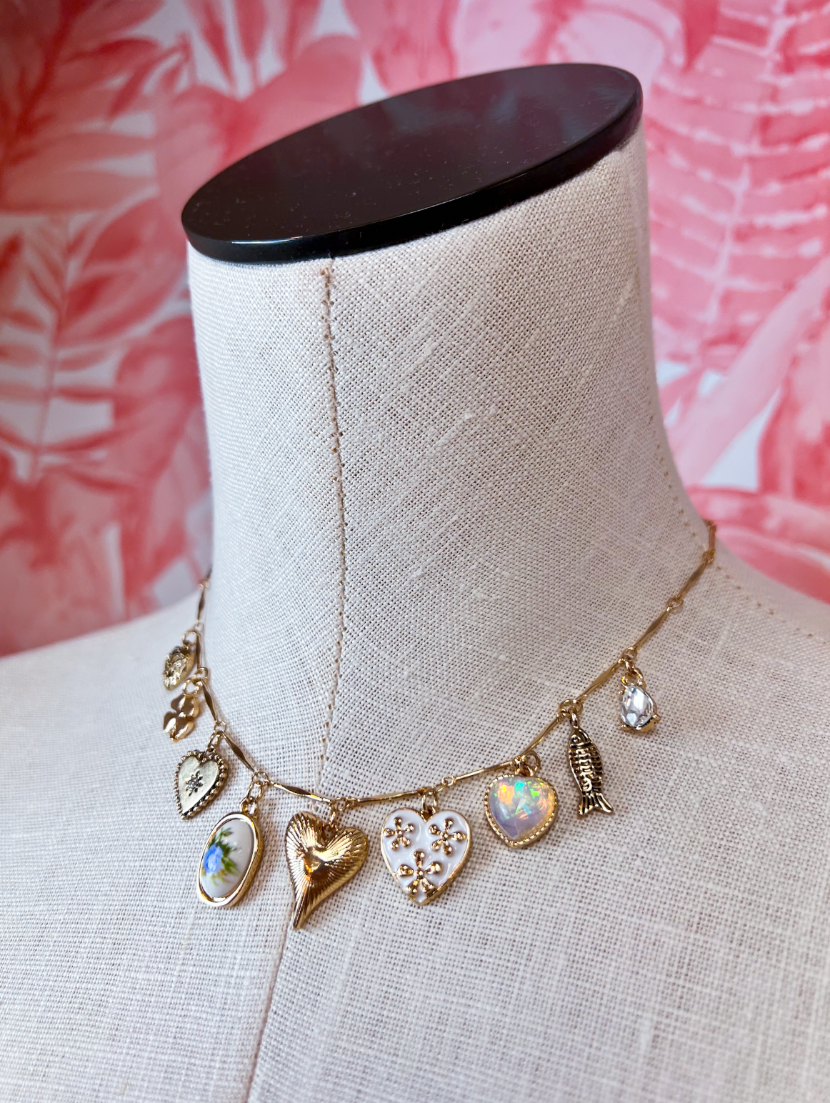 Hearts Clover Fish & More Charm Necklace *Final Sale*