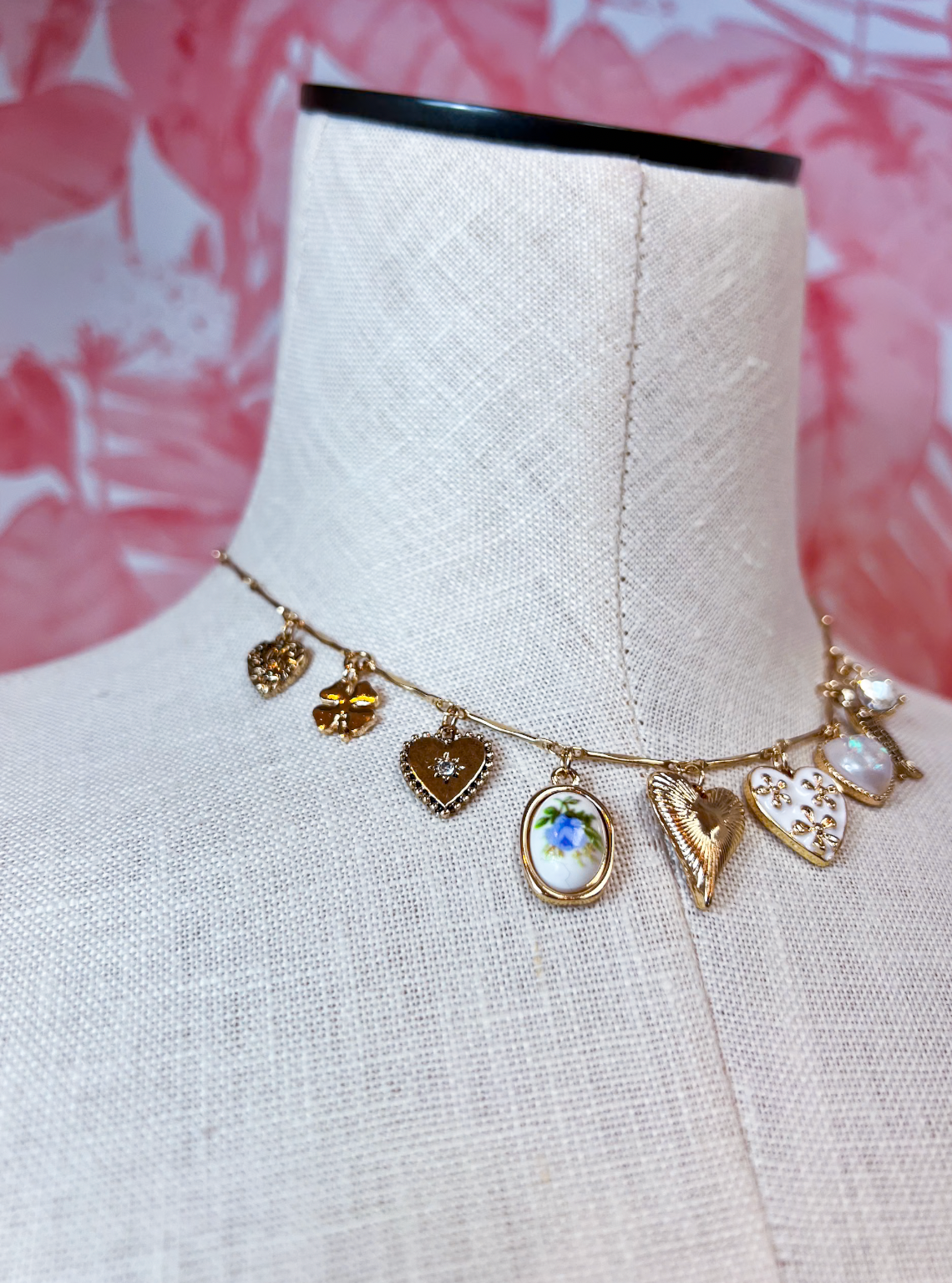 Hearts Clover Fish & More Charm Necklace *Final Sale*