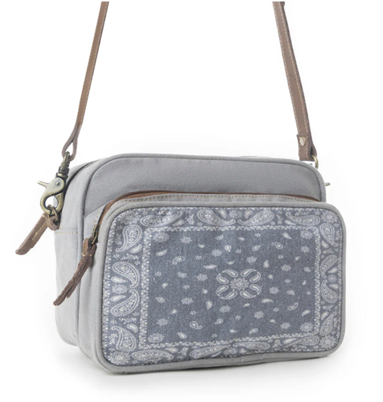 Myra | Paisley Plains Pouch in Smoky Ash *FINAL SALE*