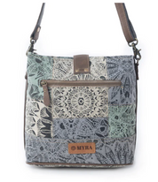 Myra | Willow Trace Canvas & Hairon Bag in Geo Sage *FINAL SALE*