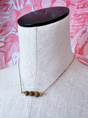 Wire Wrapped Semi Precious Stone Necklace in Picture Jasper *Final Sale*