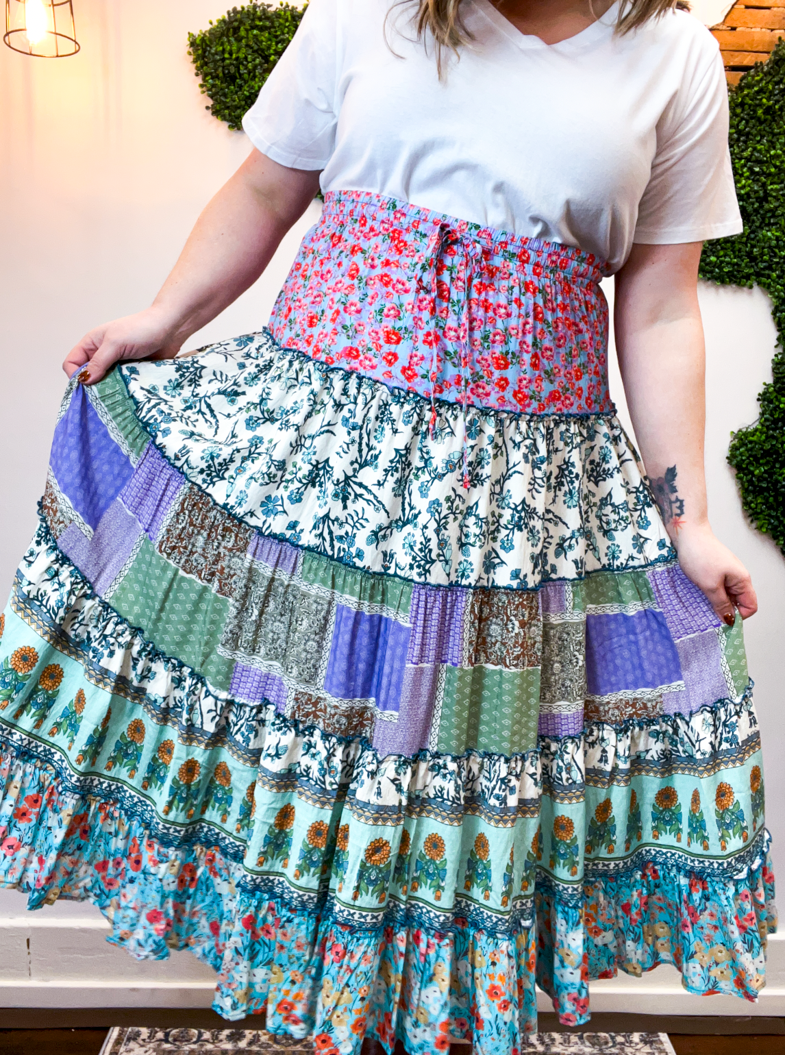 Easel | Mixed Feelings Maxi Skirt