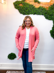 Fresh Start Coral Cardigan