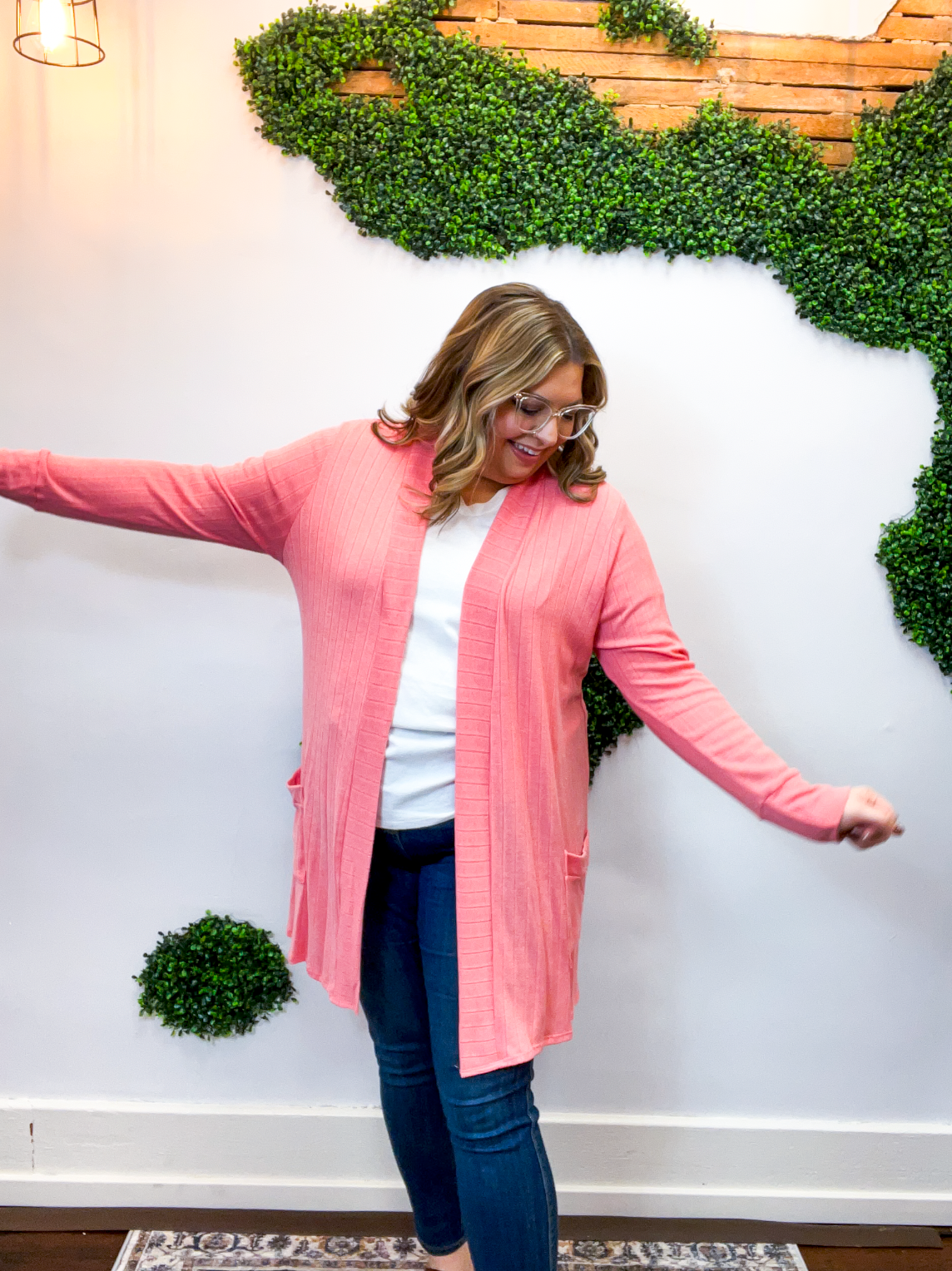 Fresh Start Coral Cardigan