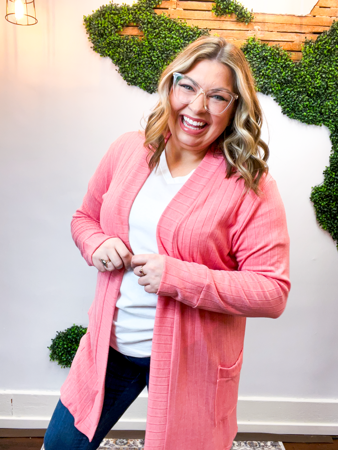 Fresh Start Coral Cardigan