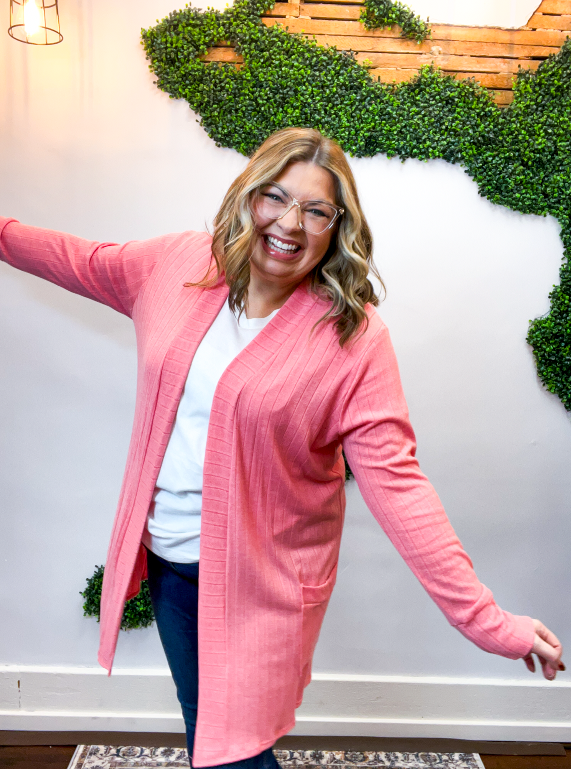 Fresh Start Coral Cardigan