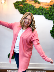 Fresh Start Coral Cardigan