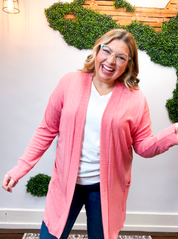 Fresh Start Coral Cardigan