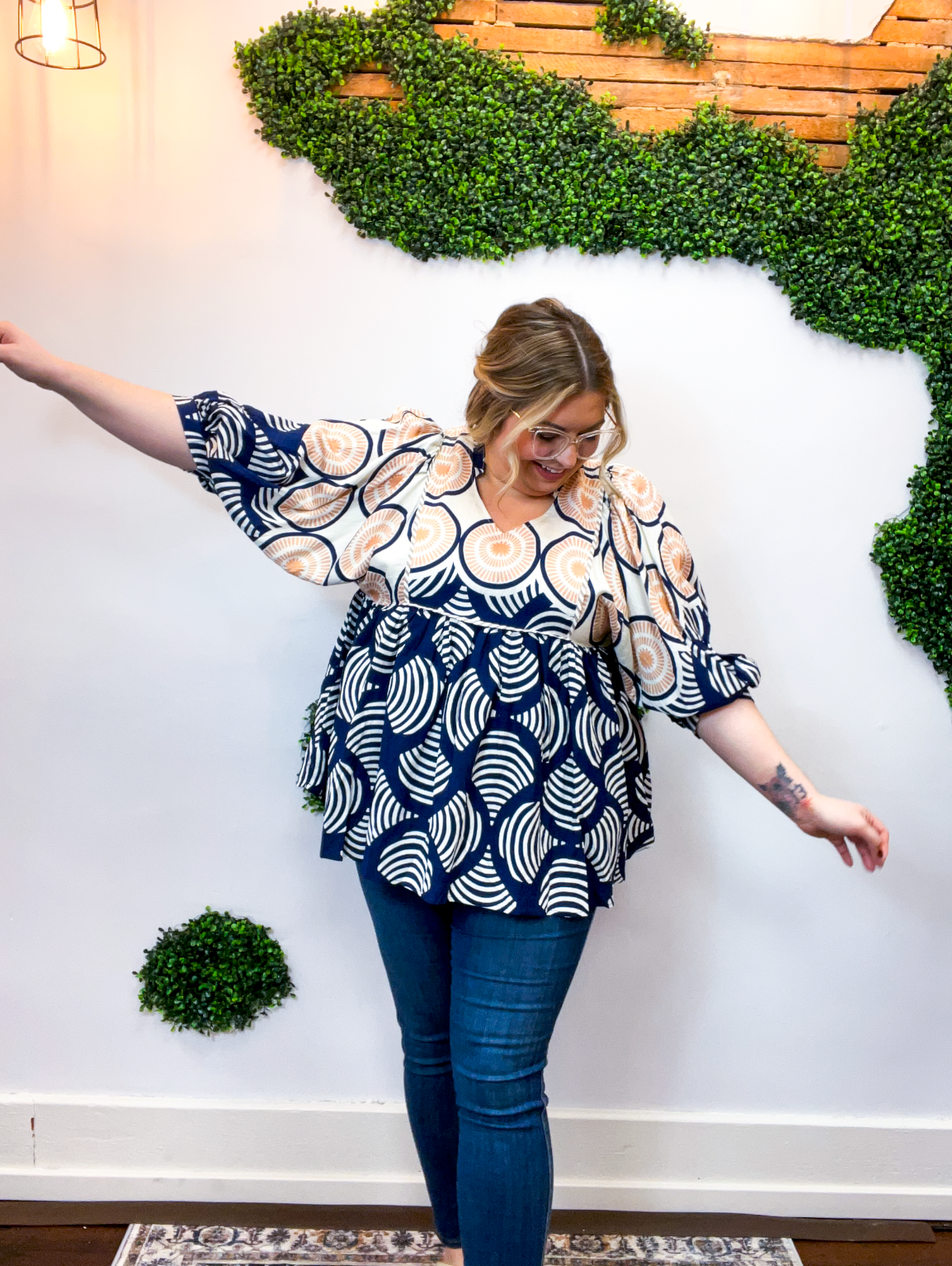 Painted Path Babydoll Top