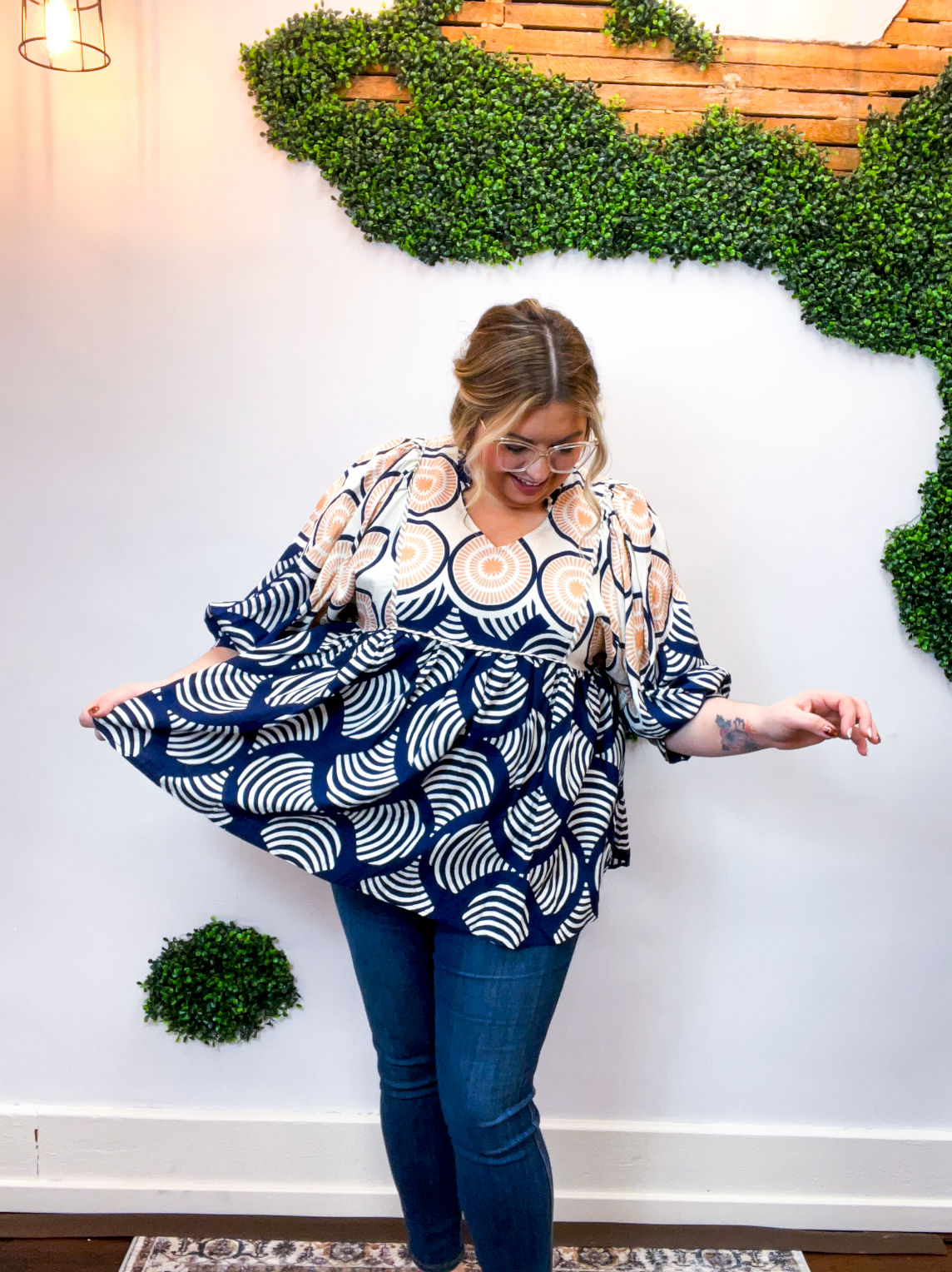 Painted Path Babydoll Top