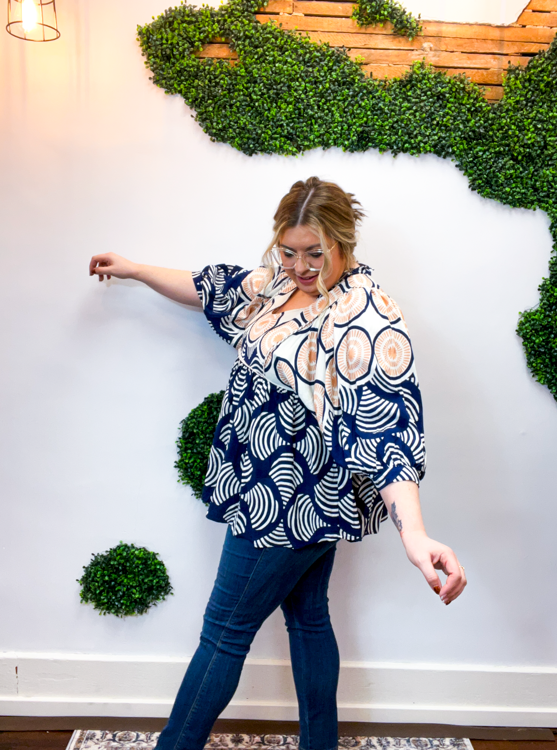 Painted Path Babydoll Top