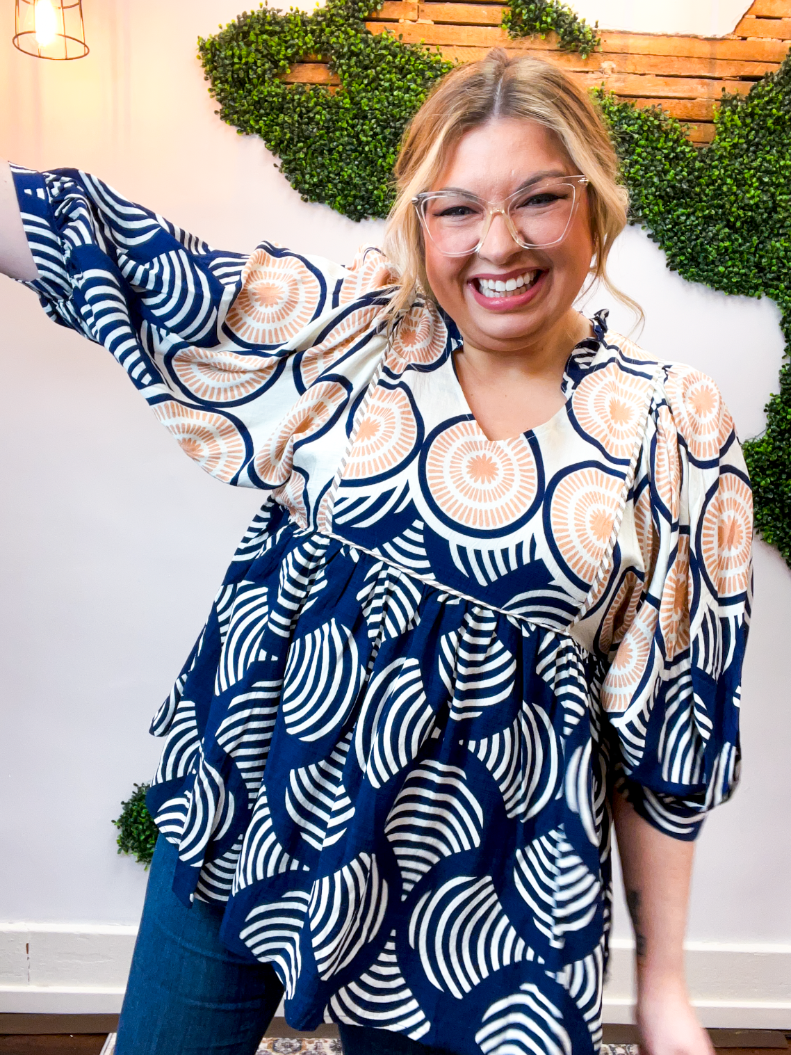 Painted Path Babydoll Top