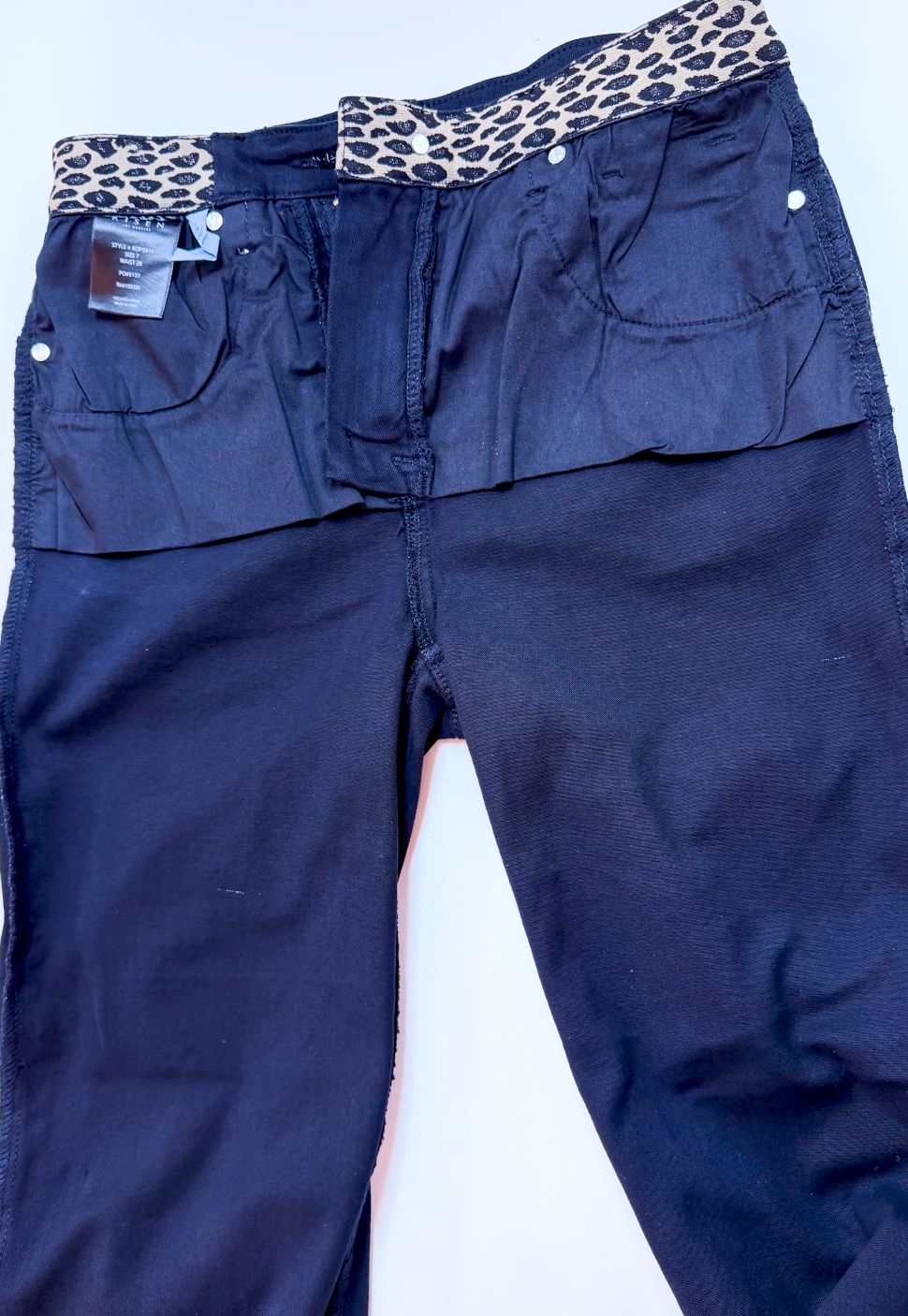 Risen | Tummy Control High Rise Crop Straight Pants in Black