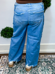 Risen | Slouchy Cropped Barrel Jeans With Contrast Wash