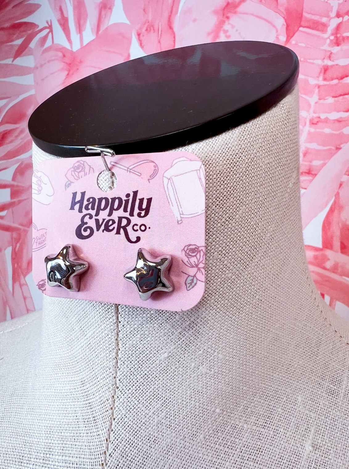 Liquid Metal Star Earrings  *Final Sale*