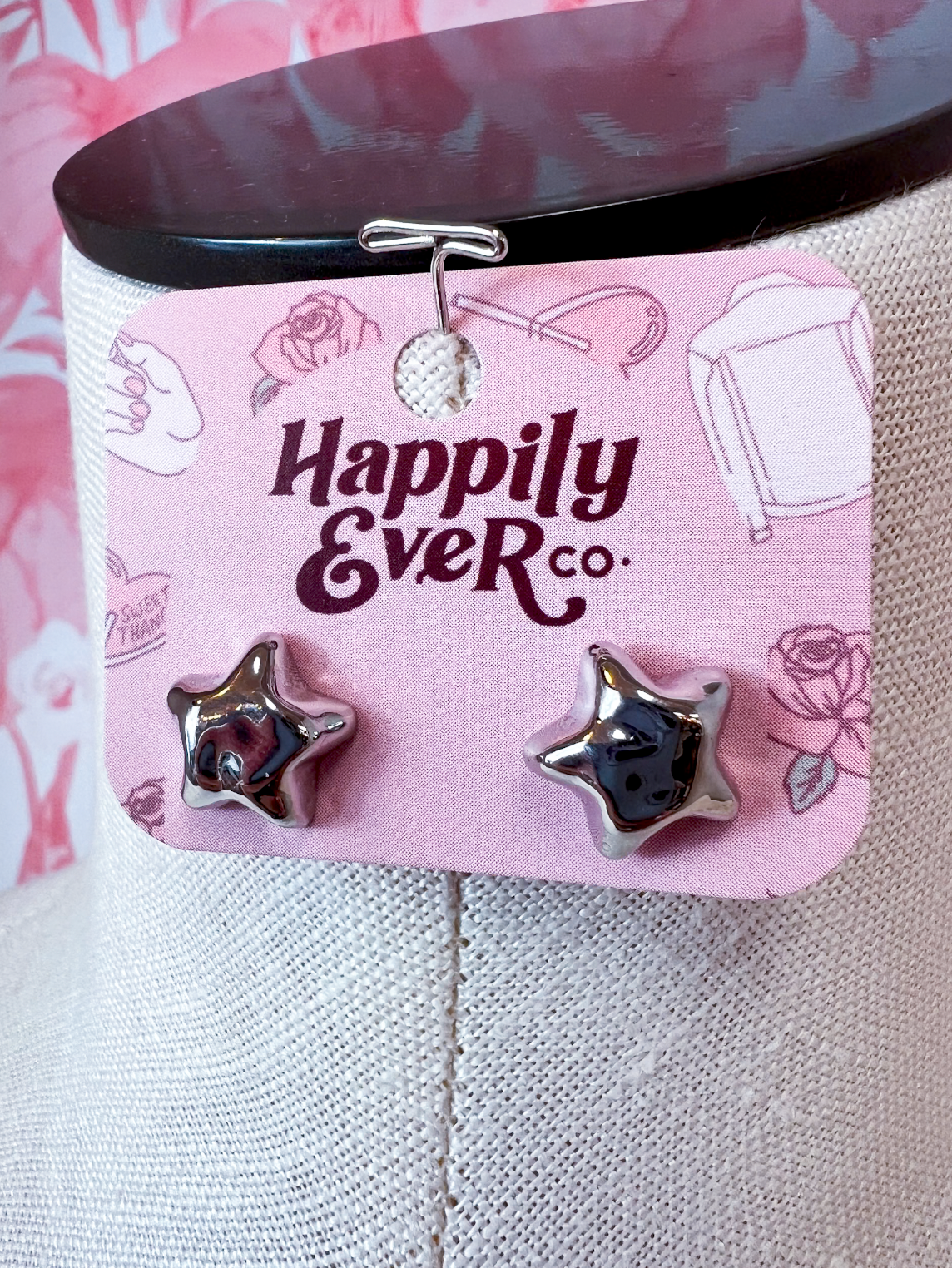 Liquid Metal Star Earrings  *Final Sale*