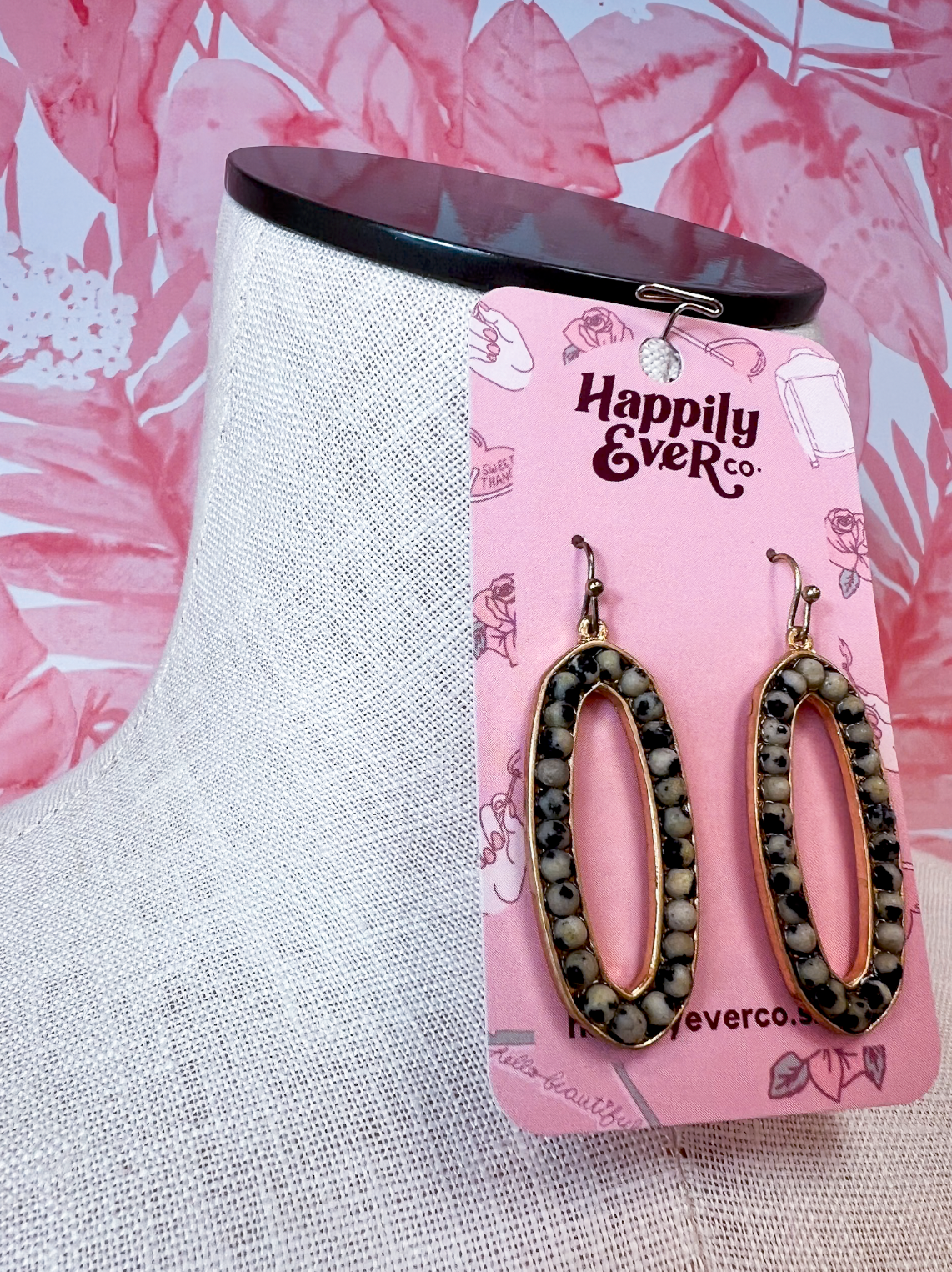 Bead About It Earrings in Dalmatian Jasper *Final Sale*