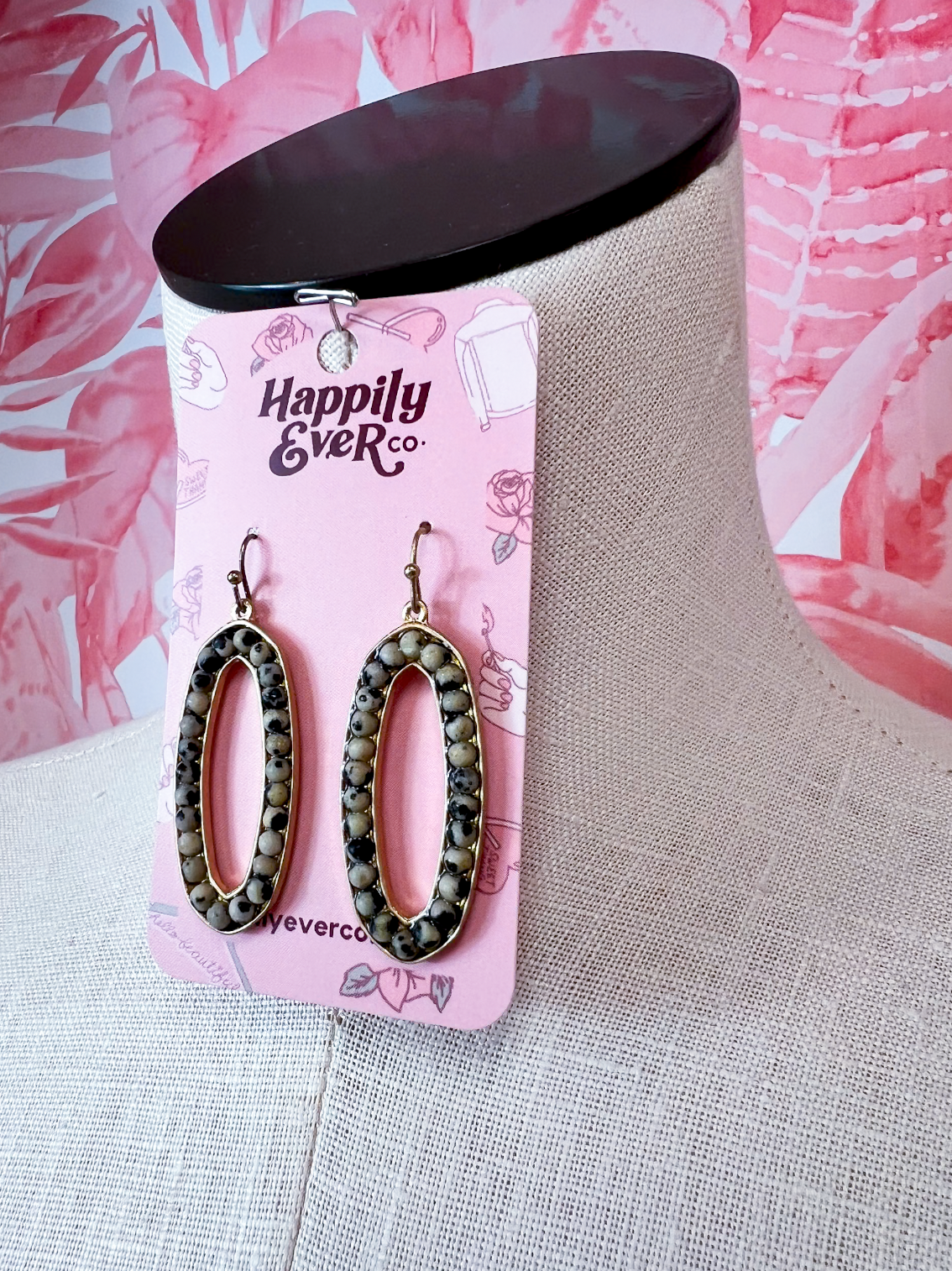 Bead About It Earrings in Dalmatian Jasper *Final Sale*