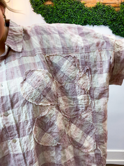 Easel | Faded Fields Plaid Top
