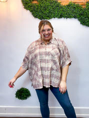 Easel | Faded Fields Plaid Top