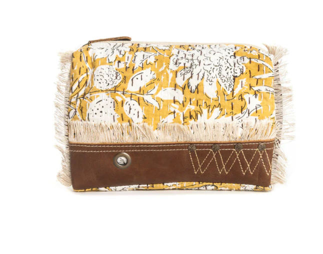 Myra | Golden Prairie Leaf Clutch Pouch *FINAL SALE*