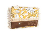 Myra | Golden Prairie Leaf Clutch Pouch *FINAL SALE*