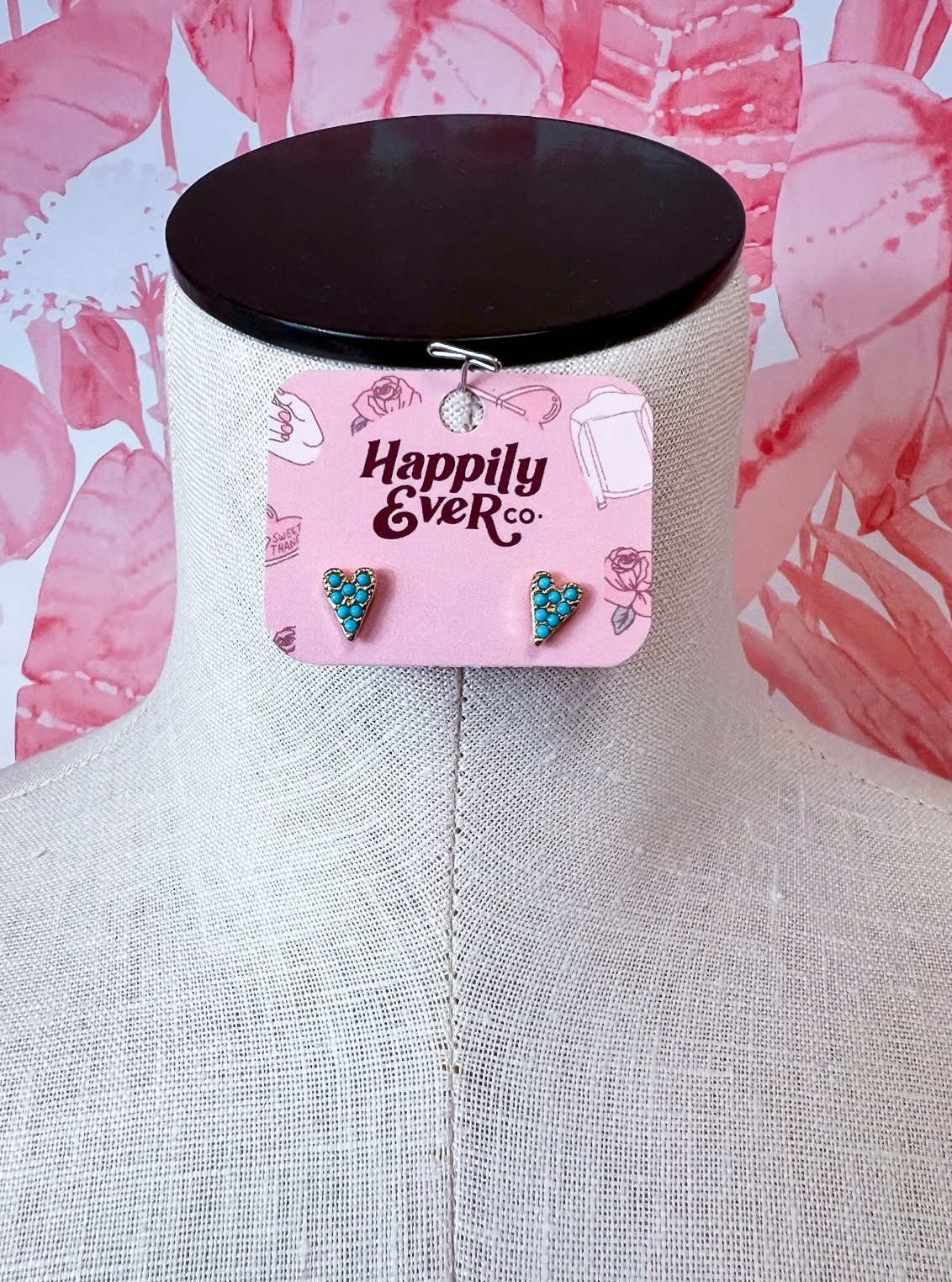 Teal My Heart Studs *Final Sale*