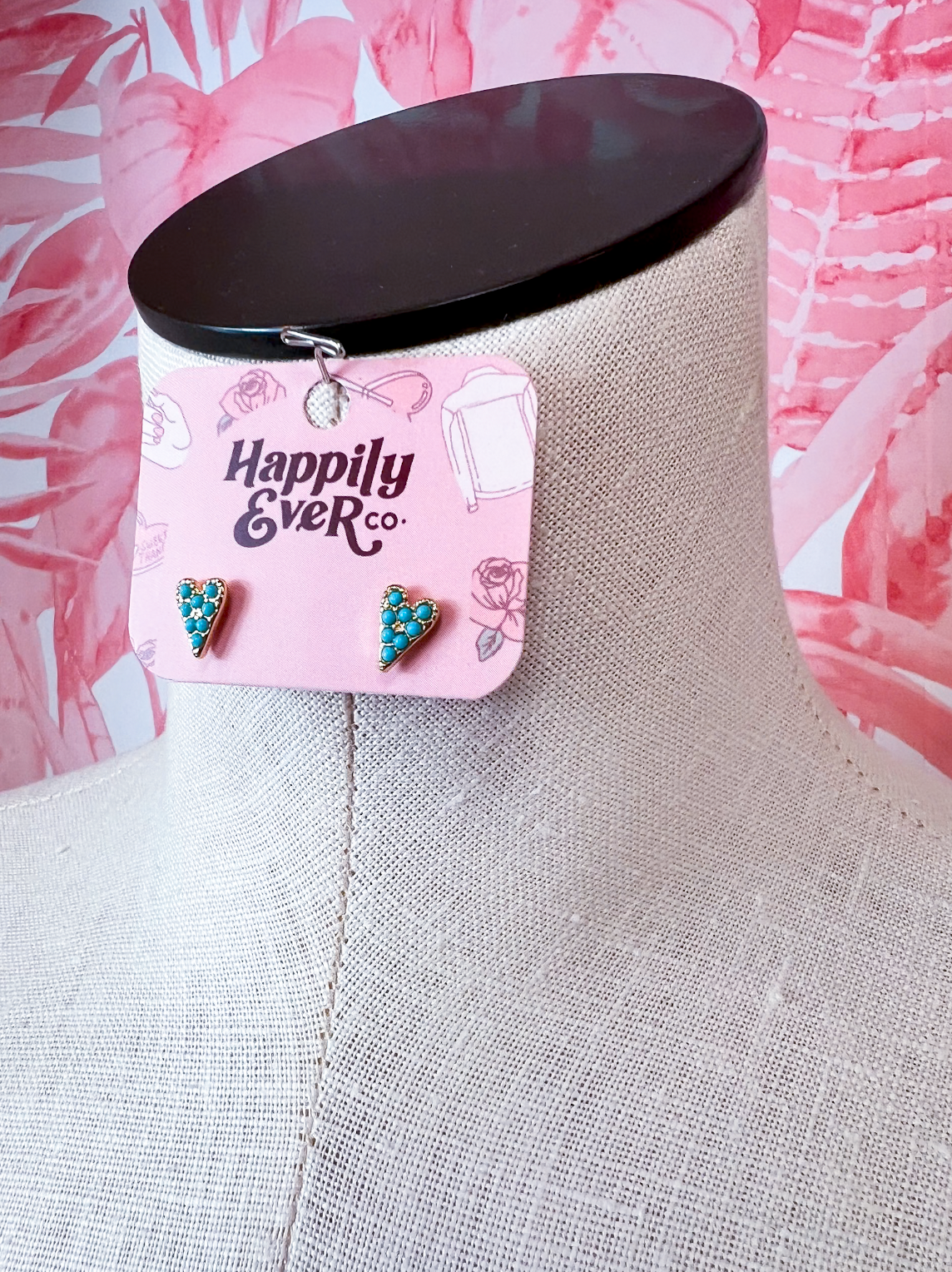 Teal My Heart Studs *Final Sale*