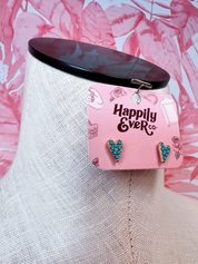 Teal My Heart Studs *Final Sale*