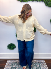 Daisy Dream Cardigan in Oatmeal