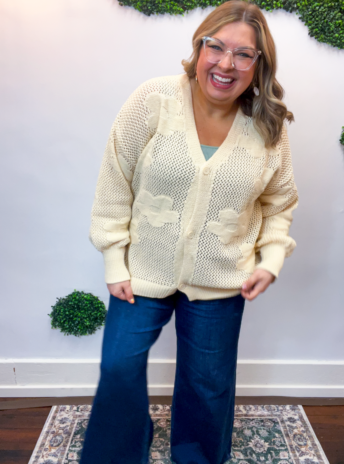 Daisy Dream Cardigan in Oatmeal