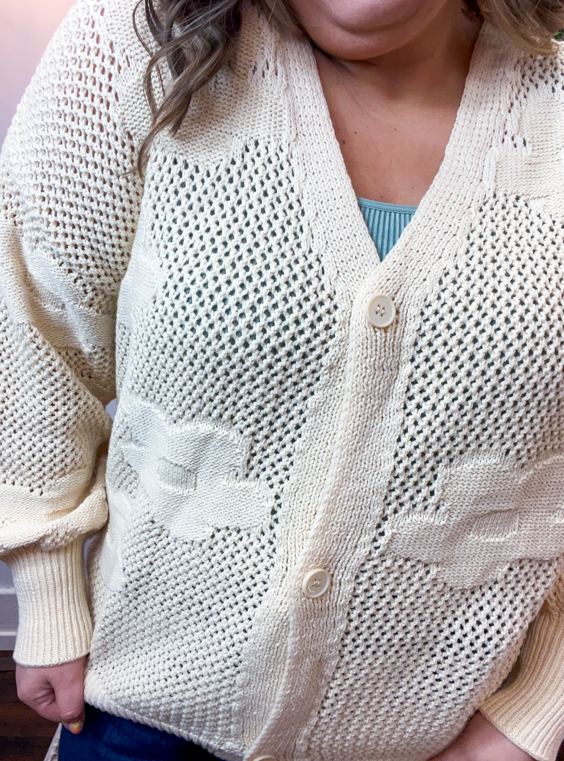 Daisy Dream Cardigan in Oatmeal