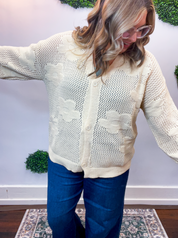 Daisy Dream Cardigan in Oatmeal