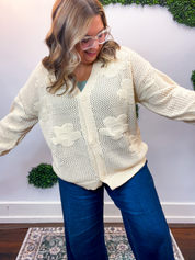 Daisy Dream Cardigan in Oatmeal