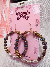 Gemstone Garden Hoops in Purple *Final Sale*