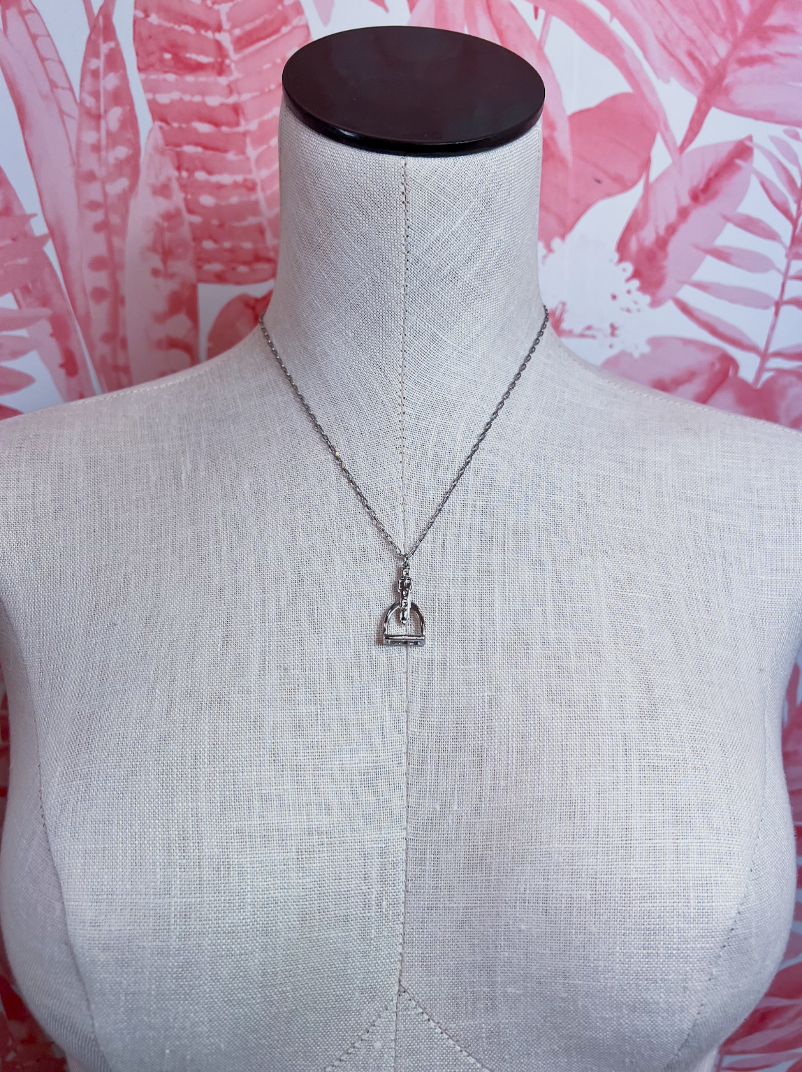 Stirrup Style Necklace in Silver *Final Sale*