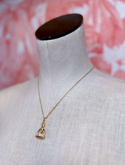 Stirrup Style Necklace in Gold *Final Sale*
