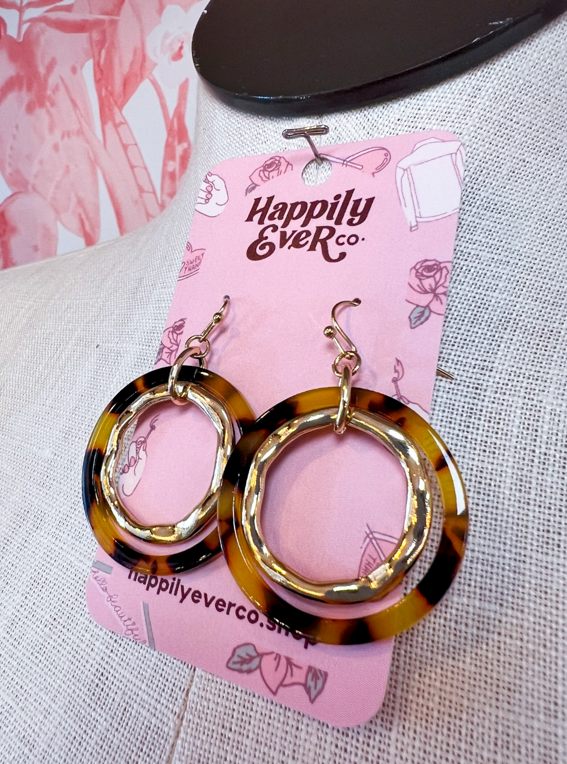 Tortoise & Gold Earrings *Final Sale*