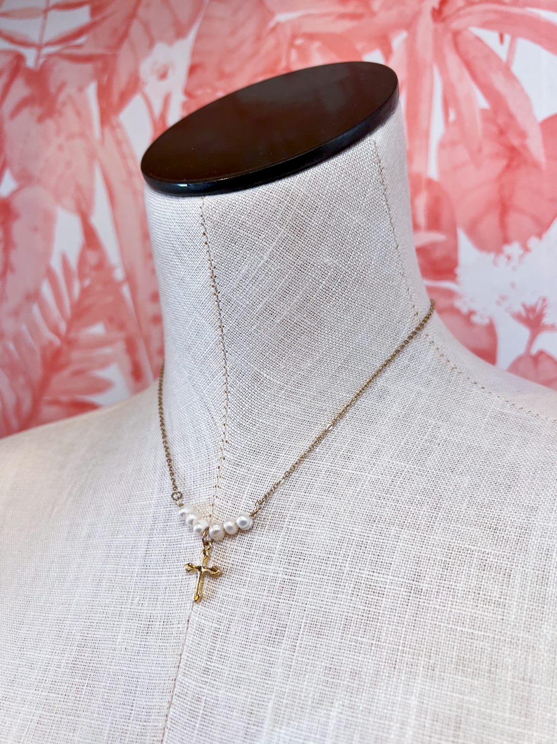 Pearls of Faith Cross Necklace *Final Sale*