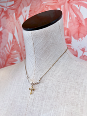 Pearls of Faith Cross Necklace *Final Sale*