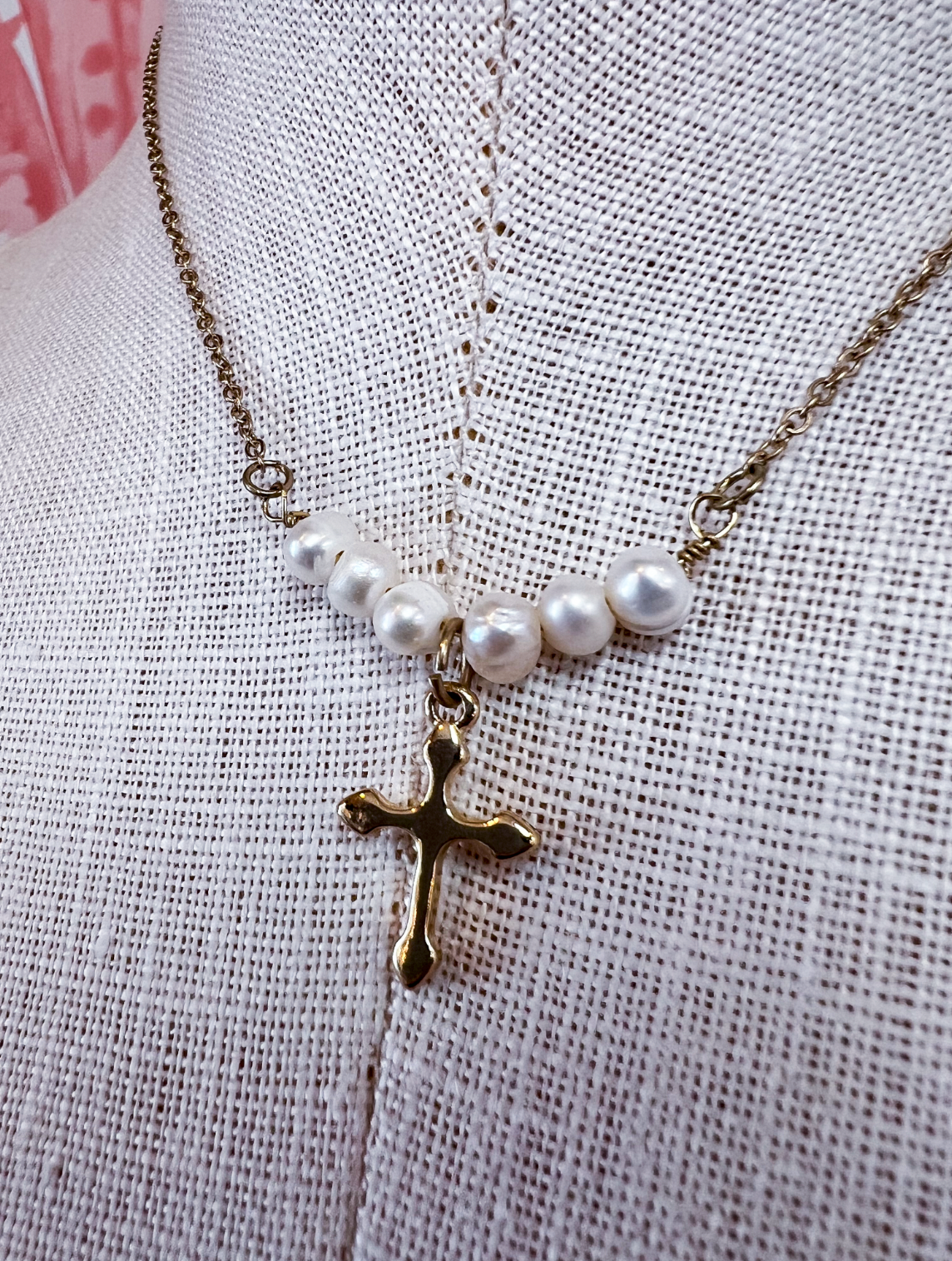 Pearls of Faith Cross Necklace *Final Sale*