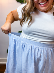 Blue Skies Ahead Midi Skirt