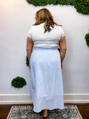 Blue Skies Ahead Midi Skirt